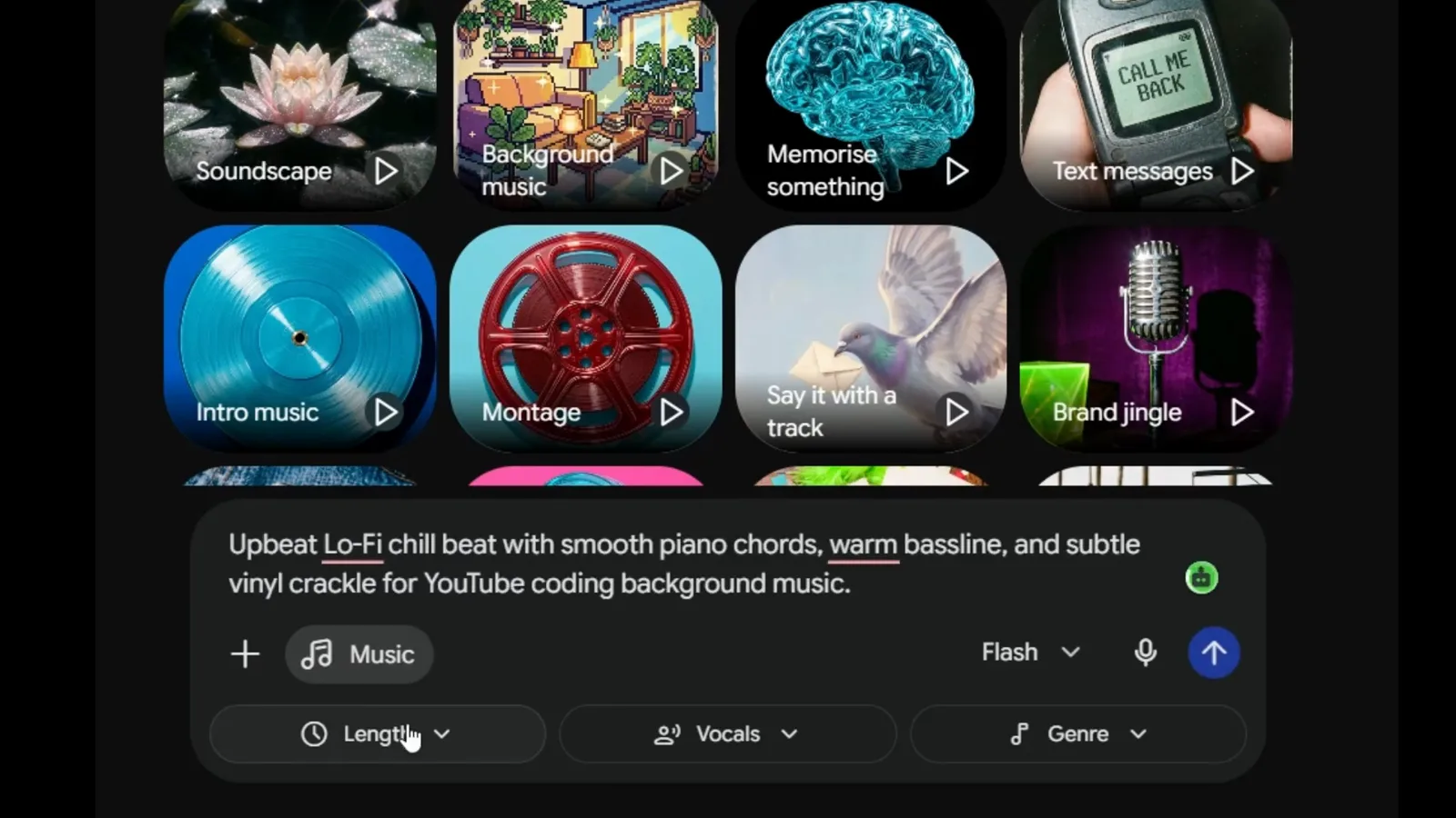 Describe your track box holding a Lo-Fi piano prompt for YouTube background music. Describe your track box holding a Lo-Fi piano prompt for YouTube background music.