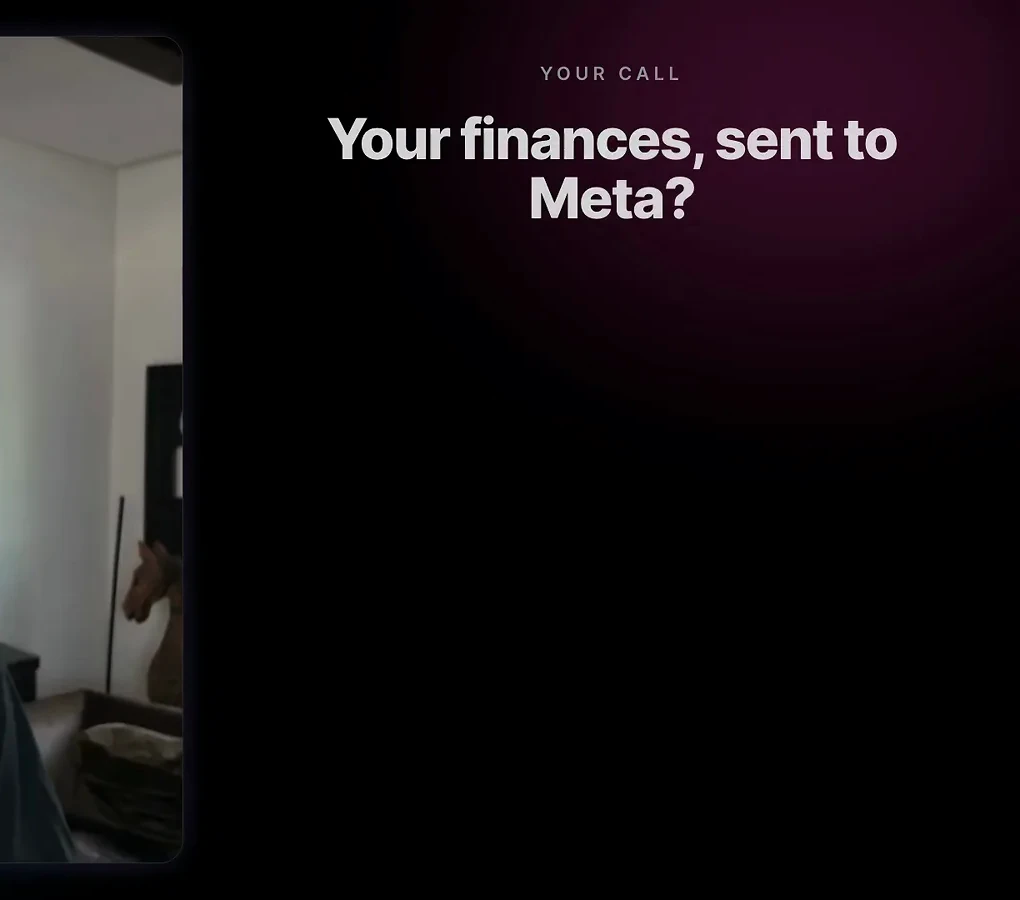 Your finances sent to Meta 提问卡片点出托管智能体的隐私代价